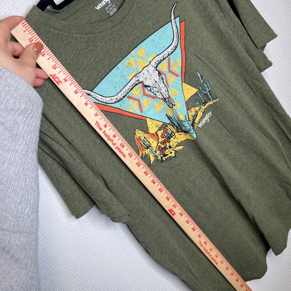 Wrangler Unisex Women's Mens XL Graphic T Shirt Longhorn Cactus Desert Western - Picture 6 of 7